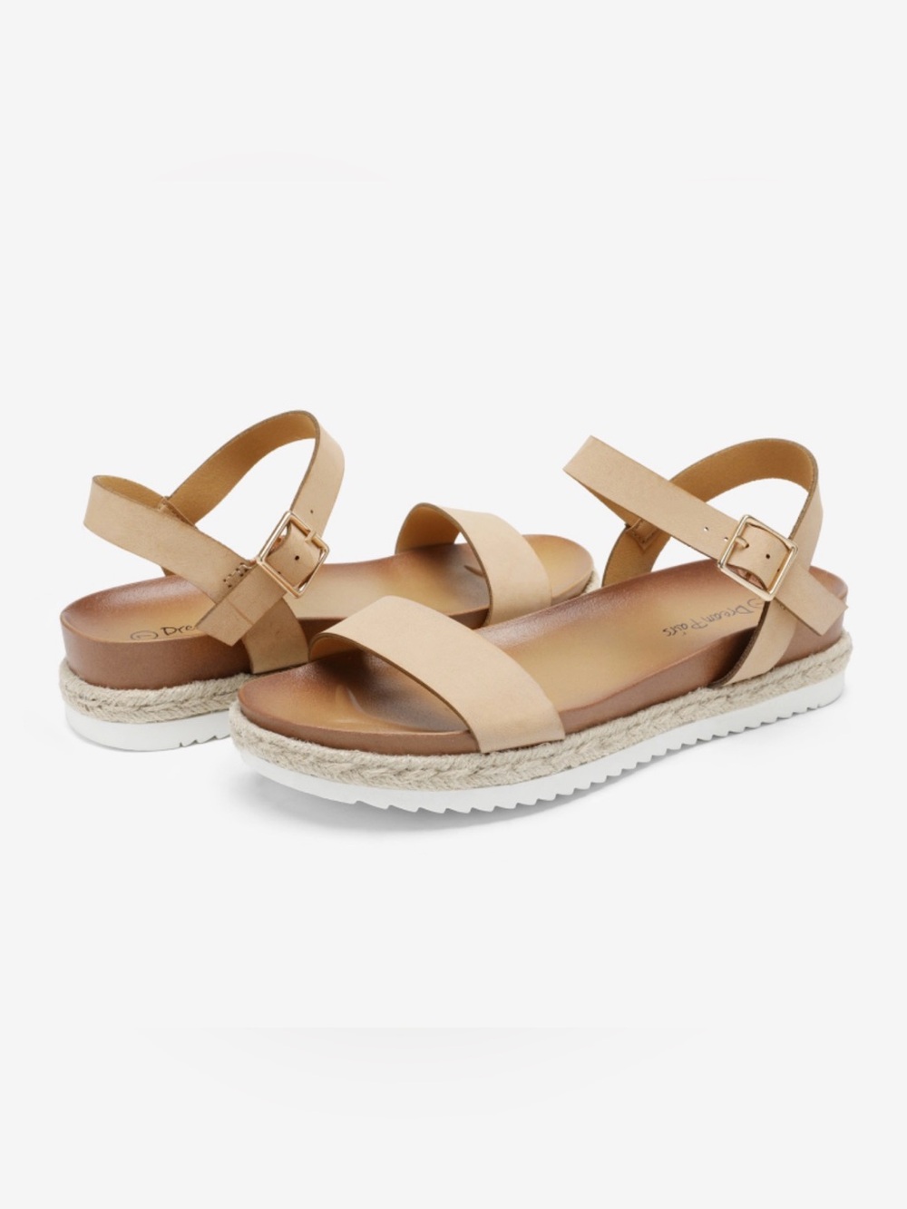 NWOT DREAM PAIRS Espadrille Platform Sandals SZ 11 Color Nude